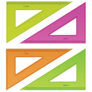 Комплект треугольников пластиковых "Neon Cristal", тонированный, неоновый, 23 см (20 треугольников в комплекте) (количество товаров в комплекте: 20) фото книги