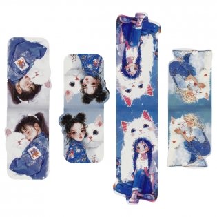 Закладки магнитные для книг, 4 шт., MESHU Be happy, матовая ламинация. Арт. MS_66069 фото книги 5