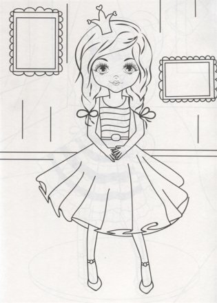 Милые принцессы. Раскраска фото книги 2