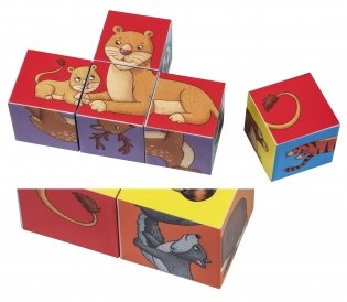 Умные кубики. 6 штук. Кто живёт в зоопарке фото книги 4