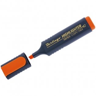 Текстовыделитель Berlingo, оранжевый, 1-5 мм фото книги