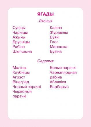 Дидактические карточки «Ягоды» (на русском и белорусском языках). 4-7 лет фото книги 7