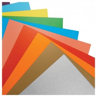 Картон цветной А4, Мульти-Пульти, 12 листов, 12 цветов, мелованный, золото, серебро, в папке, "Енот в космосе. Волшебный". Арт. КЦм12-12в_31574 фото книги 4