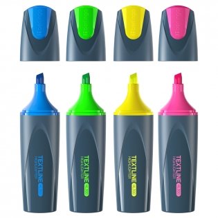 Набор текстовыделителей Berlingo "Textline HL300" 04цв., 1-5мм, европодвес фото книги 2