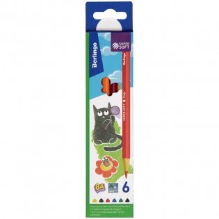 Карандаши цветные "SuperSoft. Жил-был кот", 6 цветов фото книги