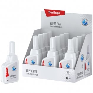 Клей ПВА Berlingo, экстрасильный, 40 мл. Арт. FNn_40001 фото книги 2