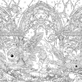Mythographic Color and Discover: Wild Winter: An Artist's Coloring Book of Snowy Animals and Hidden Objects фото книги 2