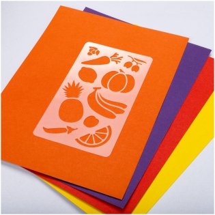 Набор трафаретов Мульти-Пульти 10х18 см, Фруктовая корзина, 3 шт., европодвес. Арт. НТ_54112 фото книги 5