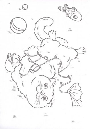 Забавные котики. Маленькая раскраска фото книги 4