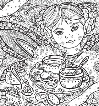 Раскраска-антистресс. Сад эльфов фото книги 7