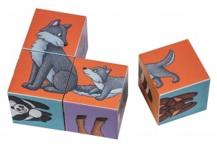 Умные кубики. 6 штук. Кто живёт в зоопарке фото книги 6