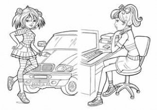 Стильная. Раскраска фото книги 2