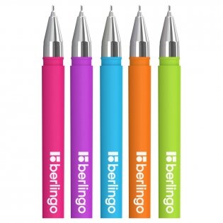 Ручка шариковая Berlingo "Starlight" синяя, 0,7 мм, игольчатый стержень, прорезиненный корпус ассорти. Арт. CBp_07250 фото книги 2