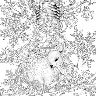 Mythographic Color and Discover: Wild Winter: An Artist's Coloring Book of Snowy Animals and Hidden Objects фото книги 4