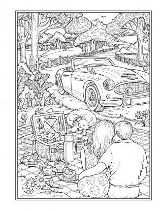 Creative Haven Afternoon Tea Coloring Book фото книги 10