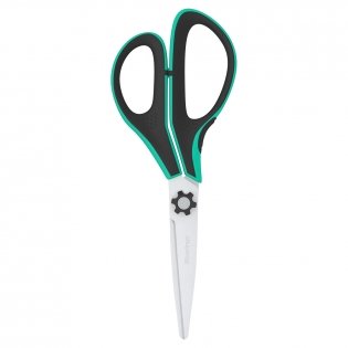 Ножницы Berlingo "Easycut 350", 15 см, бирюзовые, эргономичные ручки, мягкие вставки, европодвес. Арт. DNn_15035_b фото книги 2