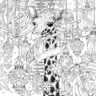 Mythographic Color and Discover: Wild Winter: An Artist's Coloring Book of Snowy Animals and Hidden Objects фото книги 5