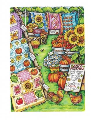 Creative haven autumn harvest coloring book фото книги 8