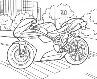 Лучшие раскраски для мальчиков. Мотоциклы фото книги 6