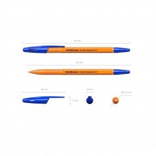 Набор шариковых ручек "R-301 orange", синие, 4 ручки фото книги 2