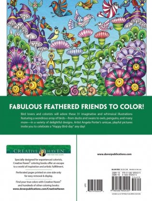 Creative Haven Fanciful Birds coloring book фото книги 2