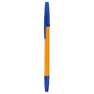 Ручка шариковая СТАММ "Оптима" синяя, 1,0 мм, оранжевый корпус. Арт. РШ-30384 фото книги 2