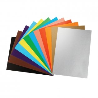 Картон цветной А4, Мульти-Пульти, 12 листов, 12 цветов, мелованный, золото, серебро, в папке, "Енот в космосе. Волшебный". Арт. КЦм12-12в_31574 фото книги 5