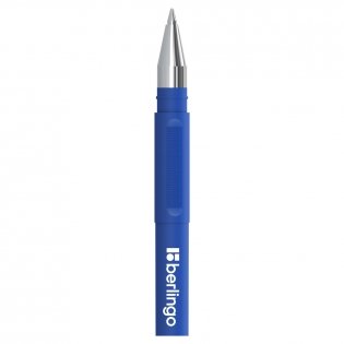 Ручка гелевая Berlingo "Velvet" синяя, 0,5мм, прорезиненный корпус фото книги 2