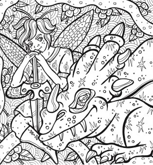 Раскраска-антистресс. Невероятные драконы фото книги 5