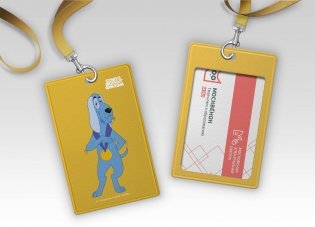 Бременские музыканты. Чехол для карточек (картхолдер) с лентой. Собака фото книги