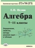 Алгебра. 7-11 класс. Определения, свойства, методы решения задач - в таблицах фото книги