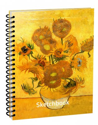 Скетчбук "Ван Гог. Подсолнухи" A6 (Арт. 06677) фото книги