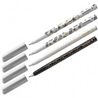 Ручка шариковая Schneider "Tops 505 F Tropical" синяя, 0,8мм, корпус c принтами ассорти фото книги