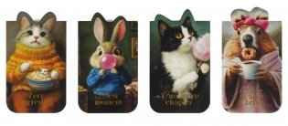 Закладки магнитные для книг, 4шт., MESHU "Aristocratic", матовая ламинация, фольга фото книги