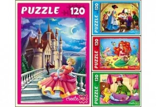 Пазлы. 120 элементов. Принцессы. Арт. П120-0249 фото книги
