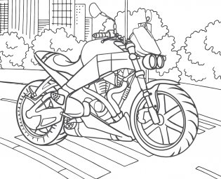 Лучшие раскраски для мальчиков. Мотоциклы фото книги 2