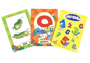 Смурфики. Логические игры с цифрами. Развивающие карточки фото книги 2