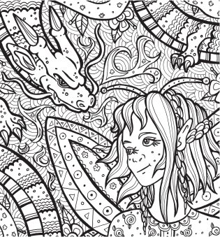 Раскраска-антистресс. Невероятные драконы фото книги 4