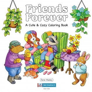 Friends Forever: A Cute & Cozy Coloring Book фото книги 13