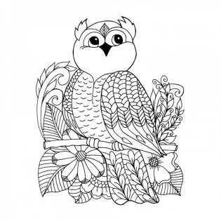 Раскраска-антистресс. Сова и волшебный лес фото книги 3