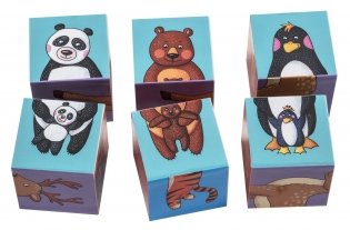 Умные кубики. 6 штук. Кто живёт в зоопарке фото книги 7