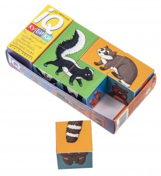 Умные кубики. 6 штук. Кто живёт в зоопарке фото книги 2