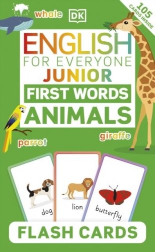 English for everyone junior first words animals flash cards фото книги