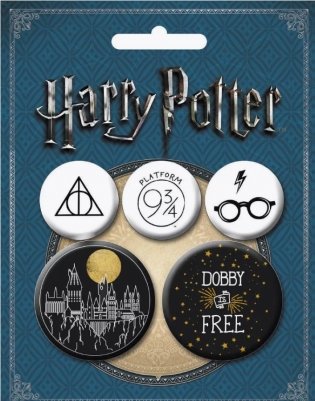 Комплект. Набор по Гарри Поттеру. Золотой снитч (блокнот + стикеры + значки) фото книги 3