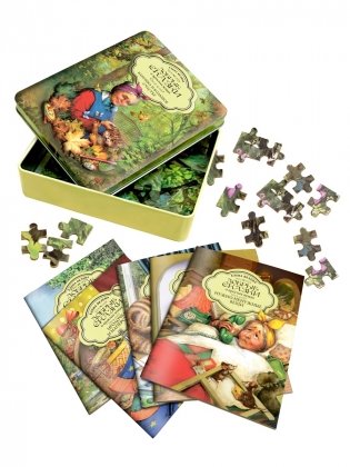 Набор в жестяной коробочке "Бабушка и большое счастье": 5 мини-книг. Пазл (60 деталей) фото книги 2