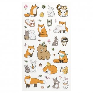 Наклейки объемные MESHU "Forest animals", 10х23 см, пакет европодвес. Арт. MS_57649 фото книги 3