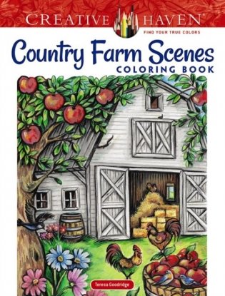 Country Farm Scenes. Coloring Book фото книги