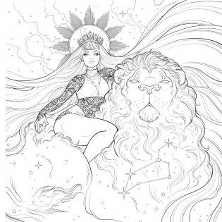 Oceans to Stars: An Astrology Art & Coloring Book (Dover Adult Coloring Books) фото книги 5