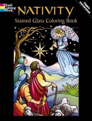 Nativity Stained Glass Coloring Book фото книги