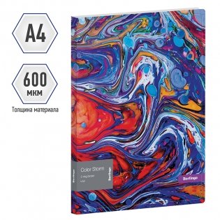 Папка на 2 кольцах Berlingo "Color Storm", 24мм, 600мкм, D-кольца, с внутр. карманом, с рисунком фото книги 2